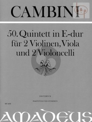 Quintet No.50 E-major (2 Vi.-Va.- 2 Vc.) (Score/Parts)