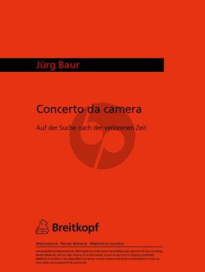 Baur Concerto da Camera Auf der Suche nach der verlorenen Zeit fur Blockflote und Klavier