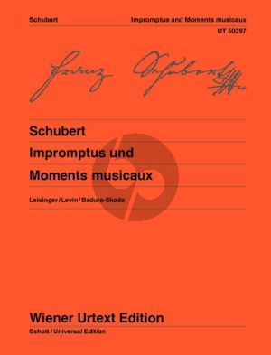 Schubert Impromptus Op.90 Op.Posth. 142 & Moments Musicaux Op.94 Piano (Leisinger-Levin-Badura Skoda) (Wiener-Urtext)