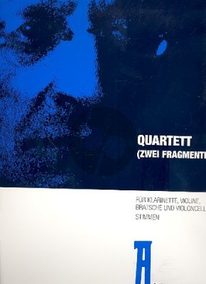 Zemlinsky Quartett (2 Fragmente) Klar.-Vi.-Va.-Vc. Stimmen (1938-1939) (Anthony Beaumont)