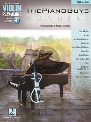 Piano Guys Wonders for Violin Book with Audio Online (Violin Play-Along Series Vol.58)