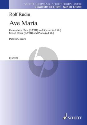 Rudin  Ave Maria SATB and Piano[opt.]