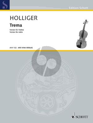 Holliger Trema Version for violin (1981/1983)