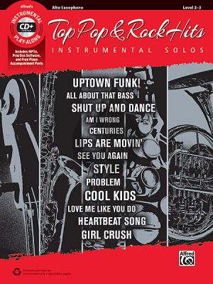 Top Pop & Rock Instrumental Solos Alto Sax. (Bk-Cd)