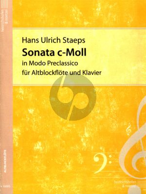 Staeps Sonata c-moll in modo preclassico Altblockflöte-Klavier