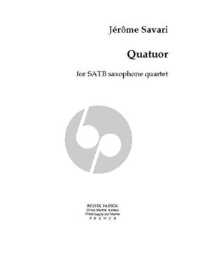 Savari Quatuor 4 Saxophones (SATB)