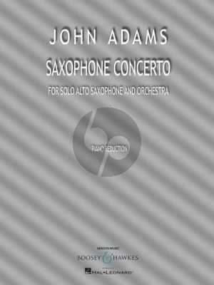 Adams Concerto Alto Saxophone-Orch. (piano red.)