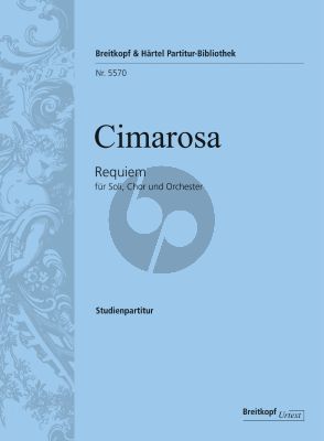 Cimarosa Requiem g-minor Soli-Choir-Orch. Study Score