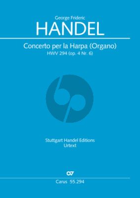 Handel Concerto B-flat major Harp (or Organ) HWV 294