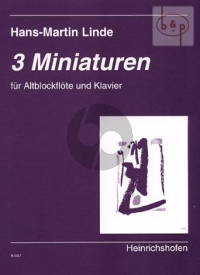 3 Miniaturen fur Altblockflote und Klavier