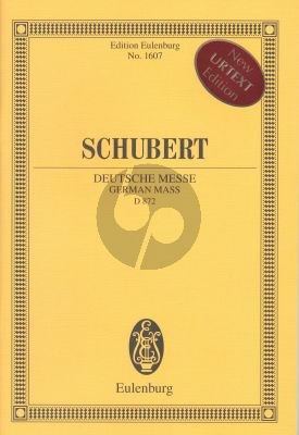 Schubert Deutsche Messe D.872 Gemischtes Chor-Orch. Studienpart.