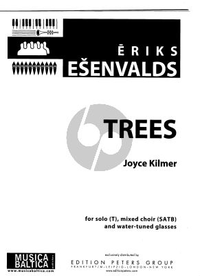 Esenvalds Trees Tenor solo-SATB and water-tuned glasses