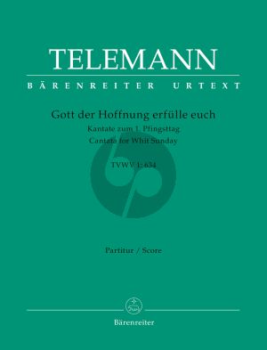 Telemann Gott der Hoffnung erfülle euch TVWV 1:634 Mixed Choir-String Orch. Score