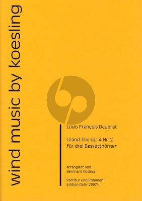 Dauprat Grand Trio Op.4 No.2 3 Basset horns (Score/Parts)