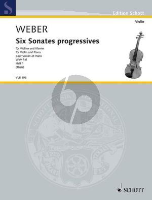 Weber Six Sonates progressives WeV P.6 Vol.1 Violin-Piano