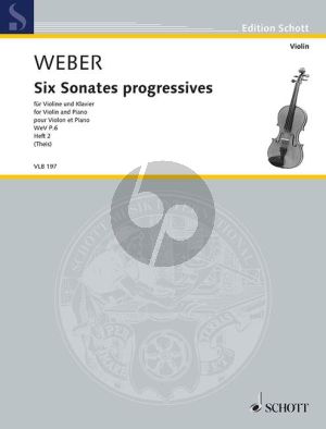 Weber Six Sonates progressives WeV P.6 Vol.2 Violin-Piano