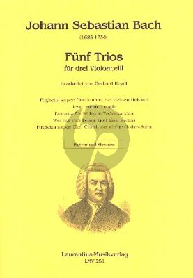 Bach 5 Trios 3 Violoncellos (Part./Stimmen)