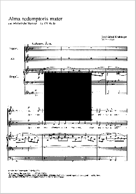 Rheinberger Alma Redemptoris Mater Op.171 No.2a, 1889 Solo oder SA und Orgel (Sechs Marianische Hymnen No.2) (Lateinisch)