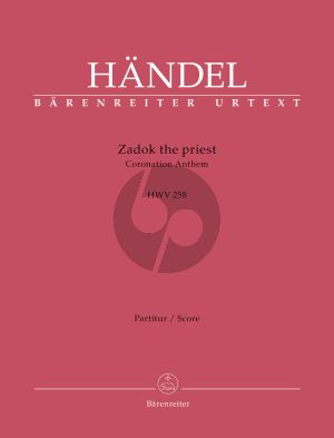 Handel Zadok the priest HWV 258 (Coronation Anthem) SSAATBB-Orch. Full Score