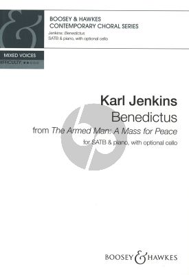 Jenkins Benedictus from "The Armed Man" SATB-Piano with optional Cello