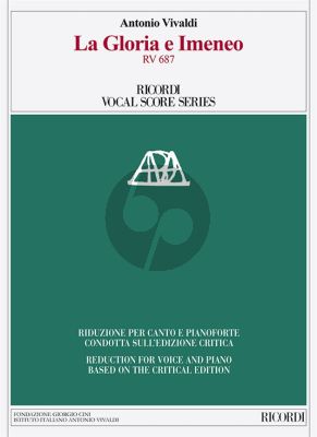Vivaldi La Gloria e Imeneo RV 687 Opera Vocal Score