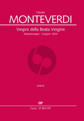 Monteverdi Vespro della Beata Vergine (Vespers 1610) (Soli-Choir-Orch.) Study Score