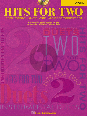 Hits for Two Instrumental Play-Along for Violin (Bk-Cd)