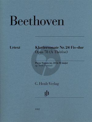 Beethoven Sonate Fis-dur Op.78 (à Thérèse) Klavier (Henle)