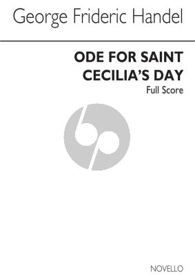 Handel Ode for St.Cecilia's Day HWV 76 Soli-Choir and Orchestra Full Score (edited by Donald Burrows) (Novello)