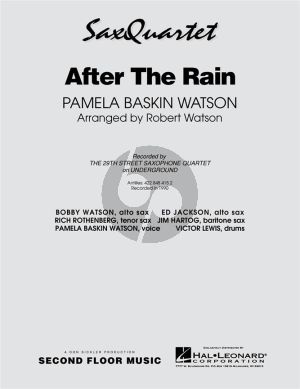 Watson After the Rain for Saxophone Quartet with Voice (AATB) (Score/Parts) (Second Floor Music Quartet)