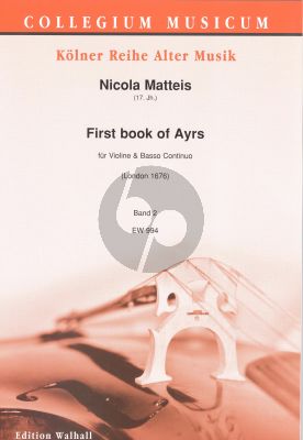 Matteis First Book of Ayrs Vol.2 6 Suites Violin-Bc