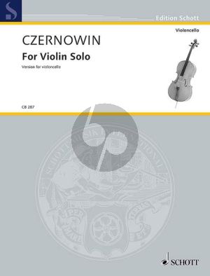 Czernowin For Violin Solo (1981) Violoncello version