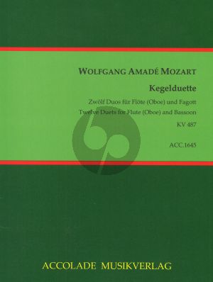 Mozart 12 Duos KV 487 (Kegelduette) Flute[Oboe]-Bassoon