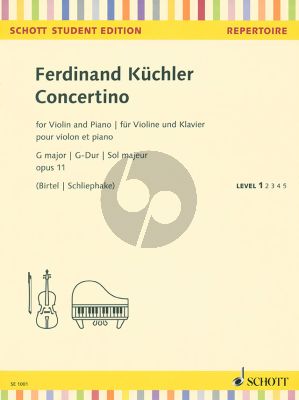 Kuchler Concertino G-dur Op.11 Violin-Piano (1st.pos.)