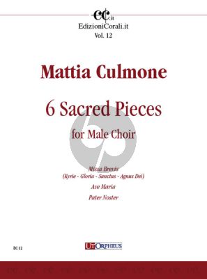 Culmone 6 Sacred Pieces for Male Choir TTBarB