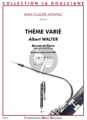 Walter Theme Varie Op.1 Bassoon-Piano (ed. Jean-Louis Fiat)