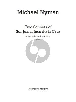 Nyman Two Sonnets of Sor Juana Inés De La Cruz Medium Voice-Piano