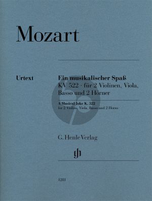 Mozart Eine Musikalischer Spass (A Musical Joke) KV 522 Parts (Henle)