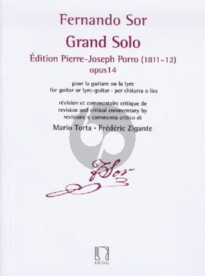 Sor Grand Solo - Édition Pierre Porro (1811–12) Op.14 Guitar