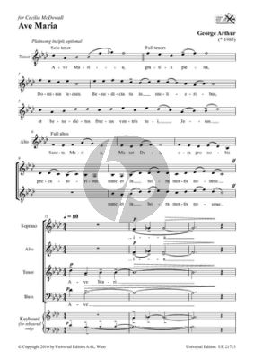 Arthur Ave Maria SATB