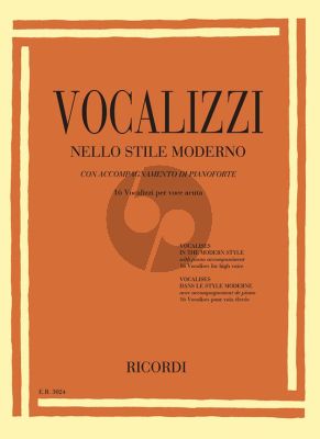 Vocalizzi nello stile moderno (16 Vocalizzi) High