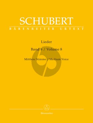 Schubert Lieder Vol.8 (Medium Voice) (edited by Walter Durr) (Barenreiter)