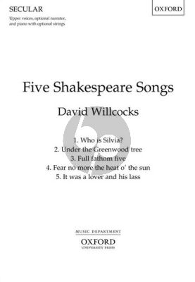 Five Shakespeare Songs SSA -Piano
