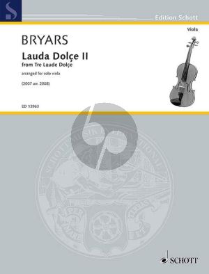 Bryars Lauda Dolçe II (from Tre Laude Dolçe) Viola solo