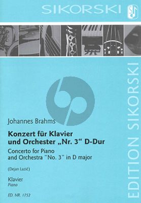 Brahms Konzert D-dur "No.3" (Bearbeitung des Konzertes für Violine) Klavier