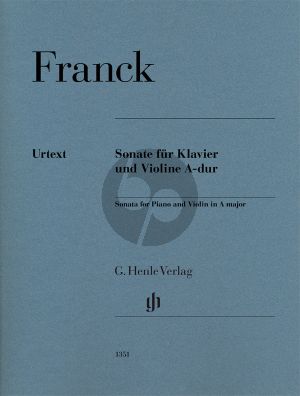 Franck Sonate A-dur Violine-Klavier (ed. Peter Jost) (Henle)