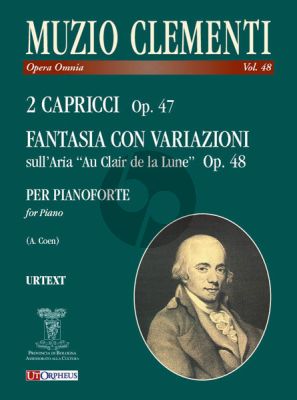 Clementi 2 Capricci Op. 47 with Fantasia con Variazioni sull’Aria “Au Clair de la Lune” Op. 48 Piano