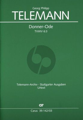 Telemann Donner-Ode TWV 6:3 Soli-Chor-Orchester Klavierauszug (ed. Silja Reidemeister)