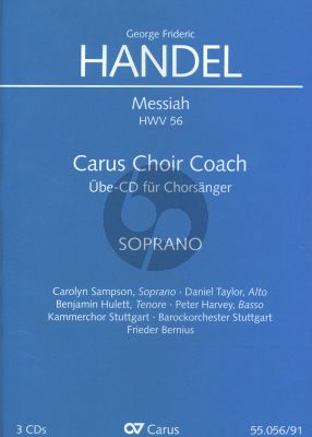 Handel Messiah HWV 56 Soli-Choir-Orch. Soprano 3 CD's (english) (Carus Choir Coach)