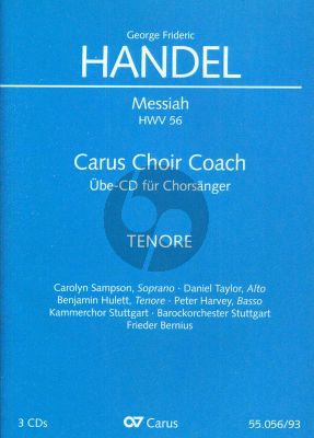 Handel Messiah HWV 56 Soli-Choir-Orch. Tenor 3 CD's (english) (Carus Choir Coach)